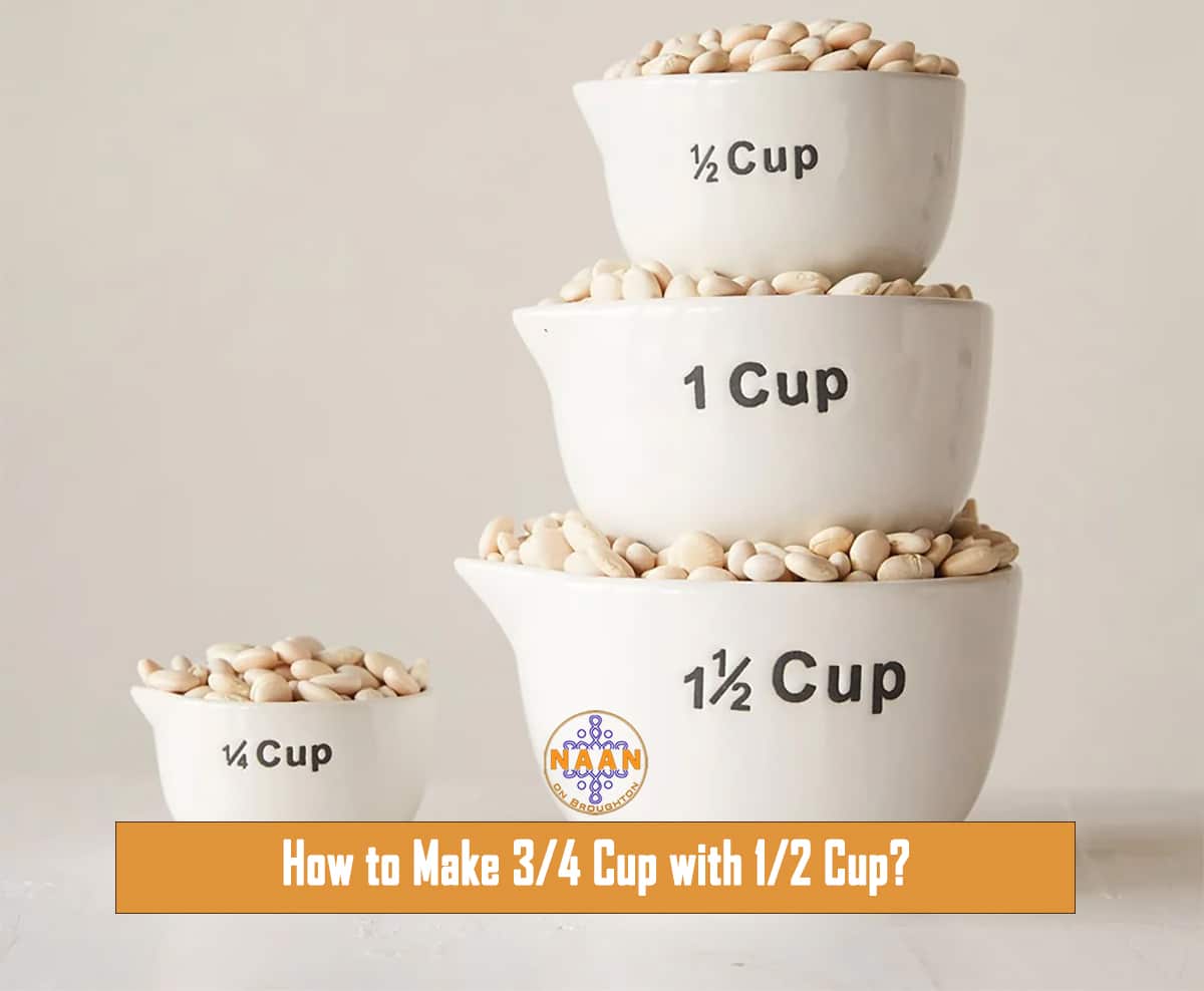 Basic Method: How to Make 3/4 Cup with 1/2 Cup Measuring Cups